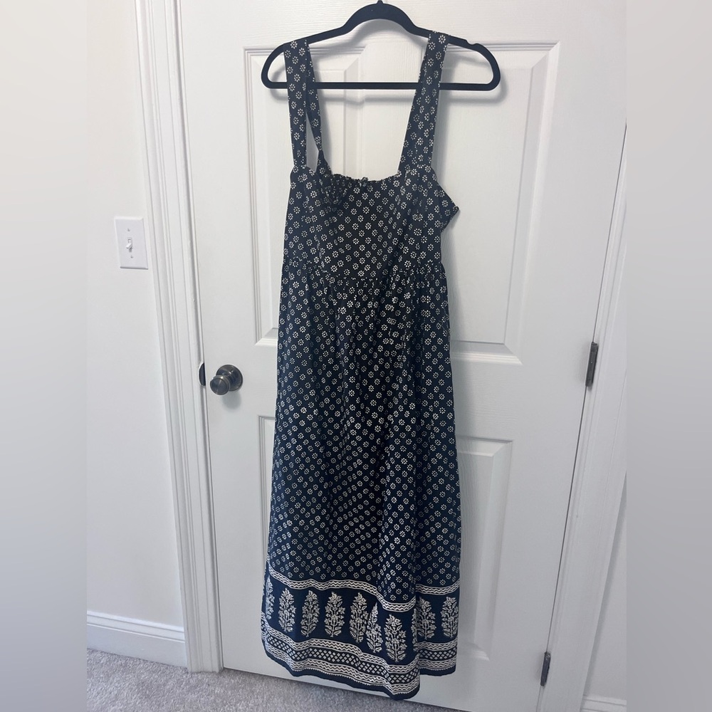 J Crew Squareneck Midi Dress in Block Print - Picture 5 of 12